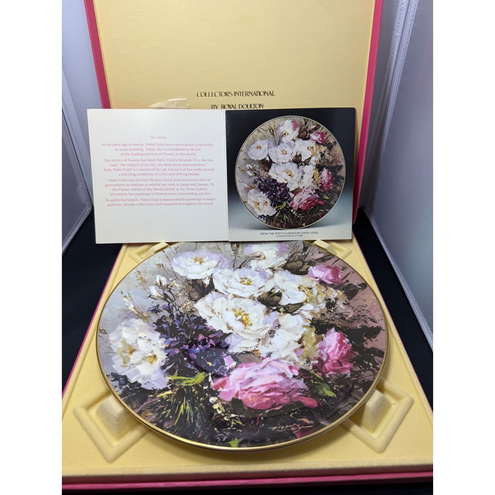 Royal‎ Doulton Hahn Vidal From the Poet's Garden Collectors Plate #2627 w/box